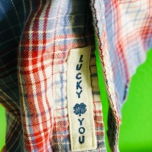 Lucky Brand Flannel Print Button Up Shirt